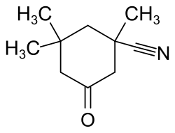 Strukturformel von 3-Cyano-3,5,5-trimethylcyclohexanon