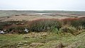 Les dunes d'Erdeven en hiver, vue générale de la lande et de marais (partie ouest).