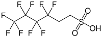 Strukturformel von 4:2-Fluortelomersulfonsäure