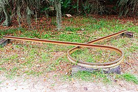 A Sherman necktie, mutilated railroad track