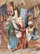 The Silk Bazaar by Amedeo Preziosi, late 19th century