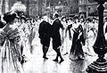 A ball at Apsley House. Shows King Edward VII and Queen Alexandra dancing a quadrille, 1908.