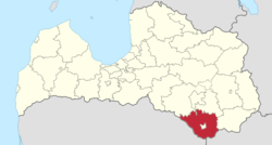 Location of Augšdaugava Municipality in Latvia