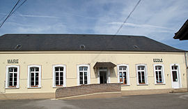 The town hall and school of Boisjean