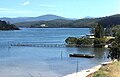 The Clyde River, looking upstream from Batemans Bay towards the Budawang Range, 2009.