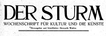 Titelzeile von „Der Sturm“