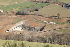 Entrée ouest du tunnel en décembre 2008.