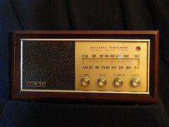 The front of a National Panasonic Model RE-784A with a walnut veneer