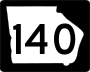 State Route 140 marker