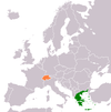 Location map for Greece and Switzerland.