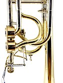 Bass trombone with two independent Hagmann valves