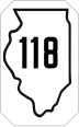 Illinois Route 118 marker