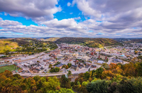 View of the city of Johnstown from atop the Inclined Plane