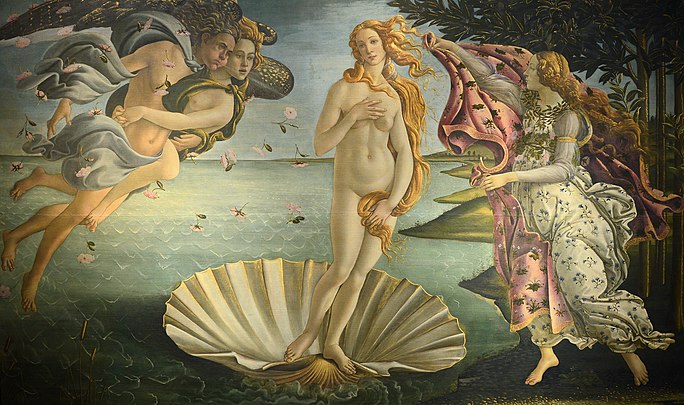 La naissance de Vénus, Sandro Boticelli, 1484-1486.