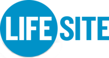 Logo text reads "LifeSite". "Life" is in white block caps over a turquoise circle, "site" is in turquoise block caps beside the circle.