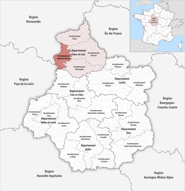 Location within the region Centre-Val de Loire