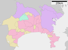 子母口貝塚の位置（神奈川県内）