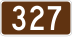 Route 327 marker