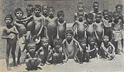 A picture of orphans who survived the Bengal famine of 1943, a man-made disaster by the British government.