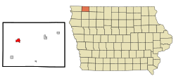 Location of Sibley, Iowa