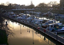 Le bassin de l'Arsenal inondé (janvier 2018)