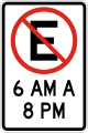 R-8-2 No parking from 6am to 8pm