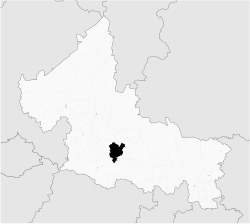 Location of the municipality in San Luis Potosí