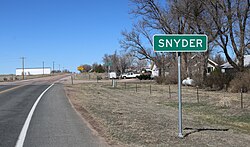 Snyder, looking north on Colorado State Highway 71