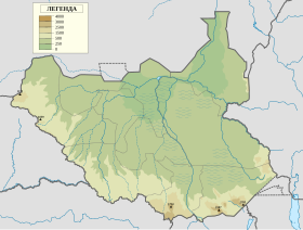 carte : Géographie du Soudan du Sud