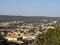 Vue générale du centre : l'église, la Cave coopérative.