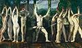 Image 21The Barricade (1918), oil on canvas, by George Bellows. A painting inspired by an incident in August 1914 in which German soldiers used Belgian townspeople as human shields. (from Nude (art))