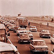 Traffic jam on the A2 highway