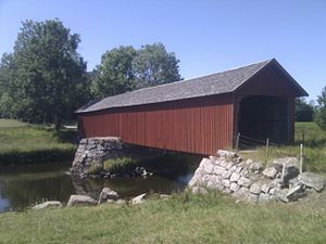 Vaholms bro över Tidan i Västergötland.