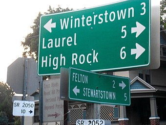 Signpost in Cross Roads, Pennsylvania