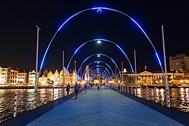 Queen Emma Bridge by night