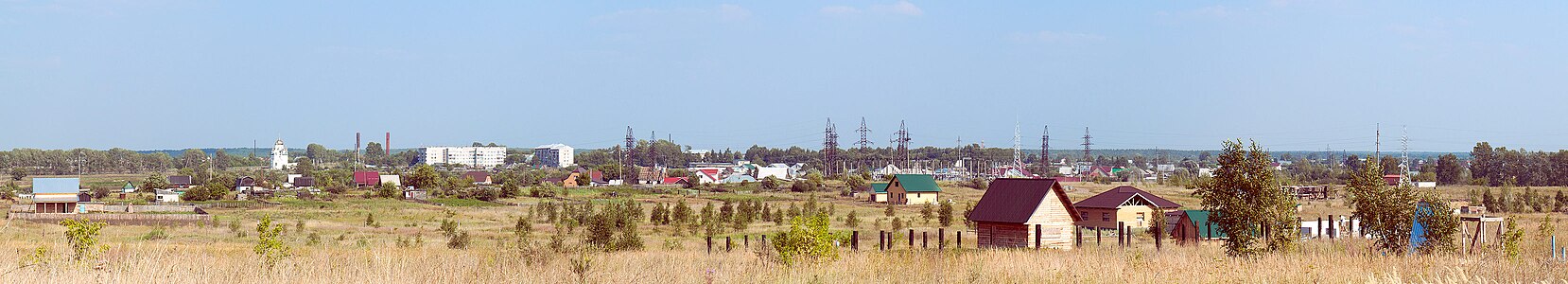 Панорама села Санниково. Вид с западной окраины