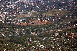 Aerial view with Französisch Buchholz (in north)