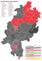 2013 Hessian state election, Red is SPD, Black is CDU,