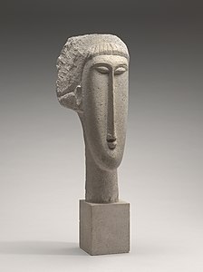 Primitivism – Head of a Woman, by Amedeo Modigliani (1910–11), limestone, National Gallery of Art, Washington, D.C.
