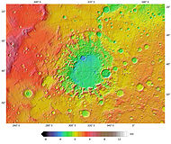 Topography of the Argyre basin, the major feature in the Argyre quadrangle