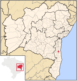 Location of Itabuna in Bahia