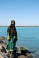 A woman in Qeshm Island wearing a Battoulah