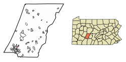 Location of Dale in Cambria County, Pennsylvania.