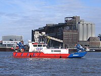 Combined police/fireboat in Bremen, Germany