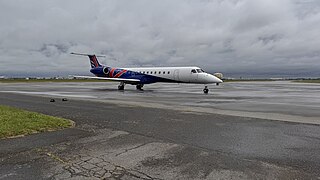 Embraer 145 F-HFCN de Thalair pour les joueurs du FC Nantes sur l'aéroport de Saint-Nazaire en avril 2024