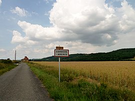 The road into Corbère-Abères