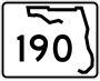 State Road 190 marker