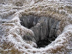 Fluted pothole, Grande-Bretagne.