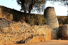 Ruínas do Grande Zimbabwe, no leste do Zimbábue.