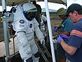 Mike Damon (foreground) and Jake Maule at NASA Desert-RATS, Arizona (September, 2006).